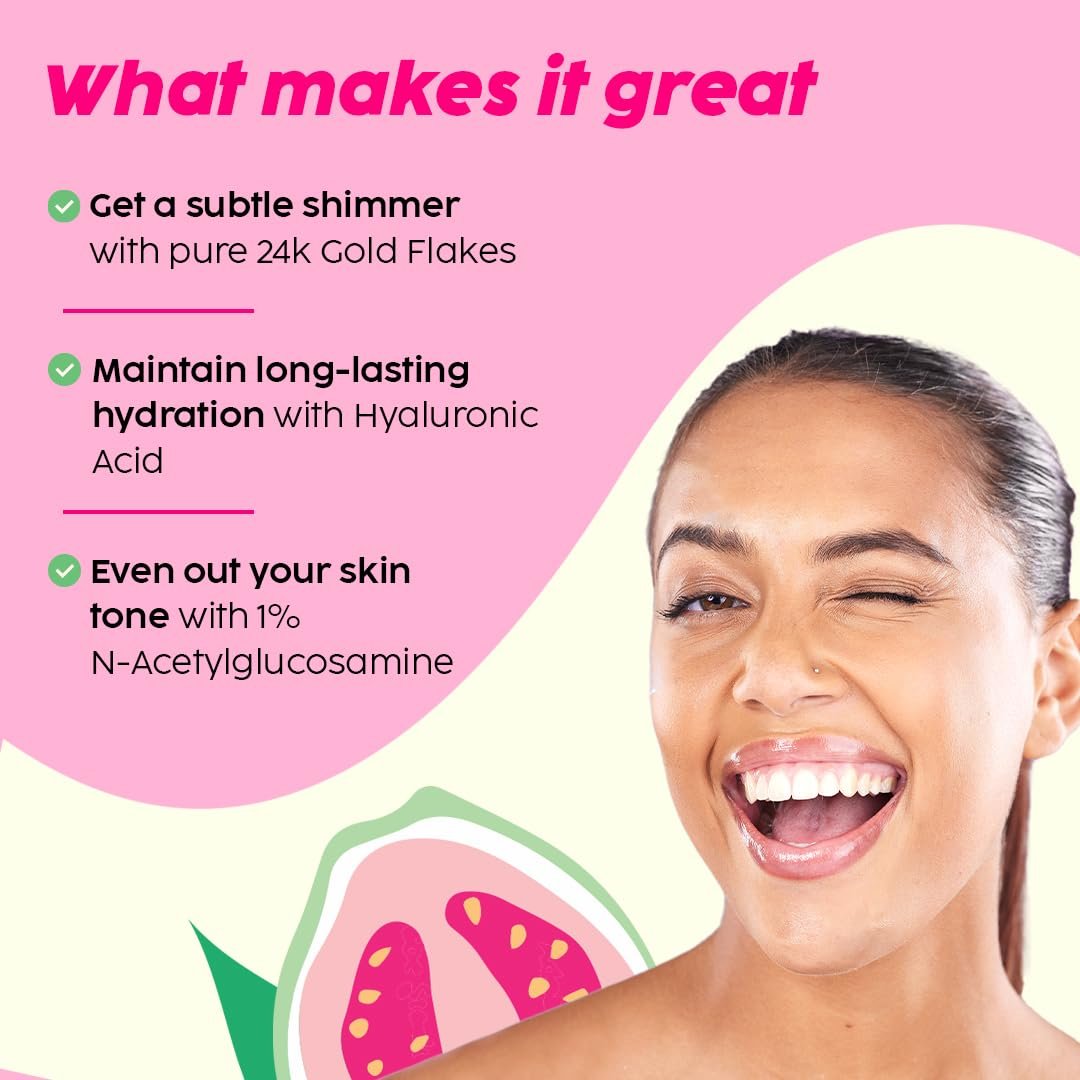 The Plant Fix Plix 24K Guava Gold Serum | Vitamin C & Hyaluronic Acid | Brightens Skin & Reduces Photoageing | 2-In-1 Face Serum & Primer For Glowing Skin | 30 Ml thumbnail
