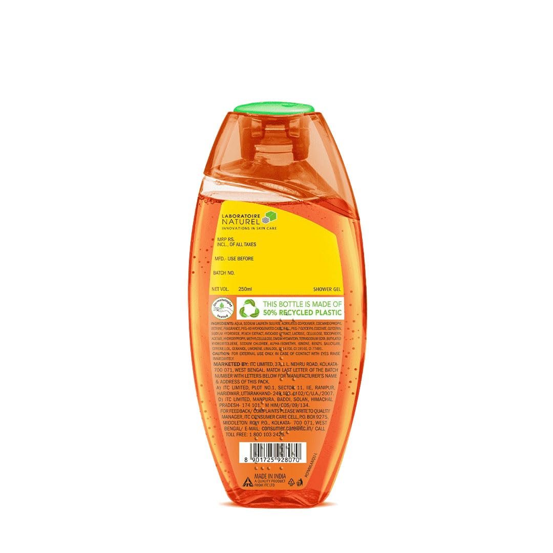 Fiama Body Wash Shower Gel Peach & Avocado, 250ml, Body Wash for Women and Men with Skin Conditioners for Soft & Moisturised Skin, Suitable for All Skin Types thumbnail