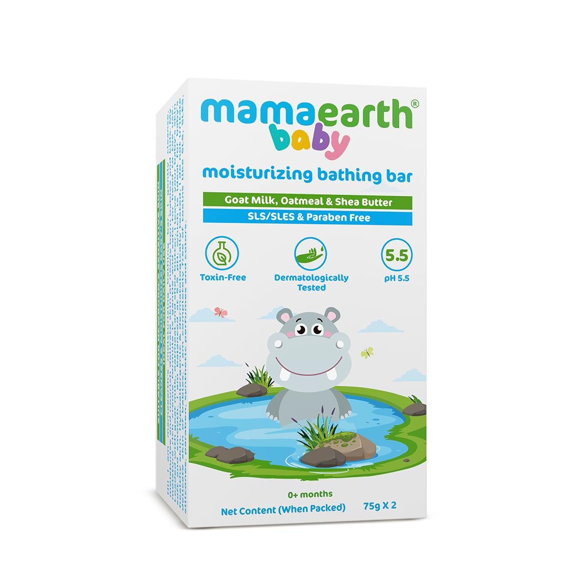 Mamaearth Moisturizing Bathing Bar For Babies - 75 g