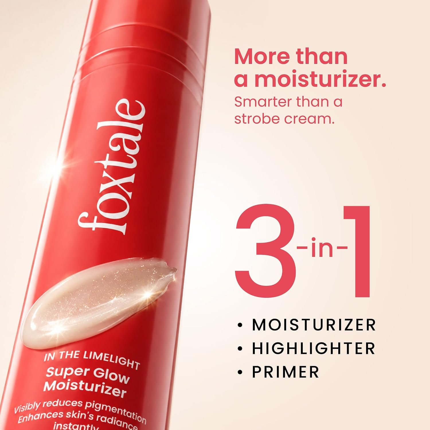 Foxtale Vitamin C Super Glow Moisturizer with Niacinamide & Peptides, Visibly Reduces Pigmentation, Enhances Skins Brightness Instantly, For All Skin Types, Women & Men - 50ml, Cream thumbnail