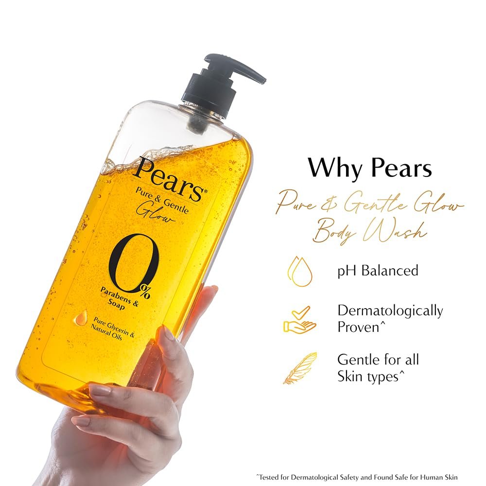 Pears Pure & Gentle Body Wash with 98% Pure Glycerin | Soap-Free & Paraben-Free Hydrating Body Cleanser for Soft, Smooth & Glowing-Looking Skin | 250ml thumbnail