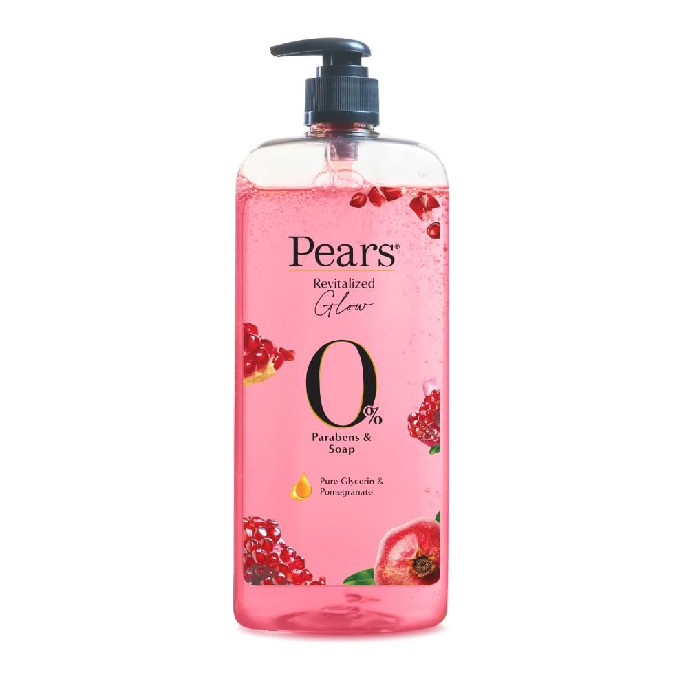 Pears 98% Pure Glycerin Revitalized Glow Body Wash with Pomegranate and 0% Parabens & Soap for a Revitalized Glow, 750ml thumbnail