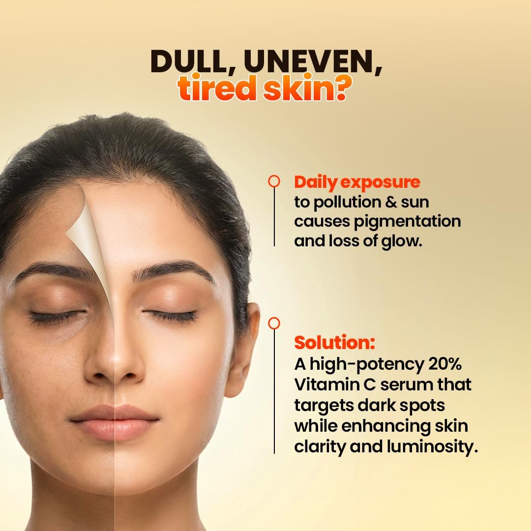 WOW Skin Science 20% Vitamin C Advanced Face Serum | Ethyl Ascorbic Acid + Ferulic Acid + Orange Oil | Brightening, Dark Spot Reduction & Even Skin Tone | 30ml thumbnail