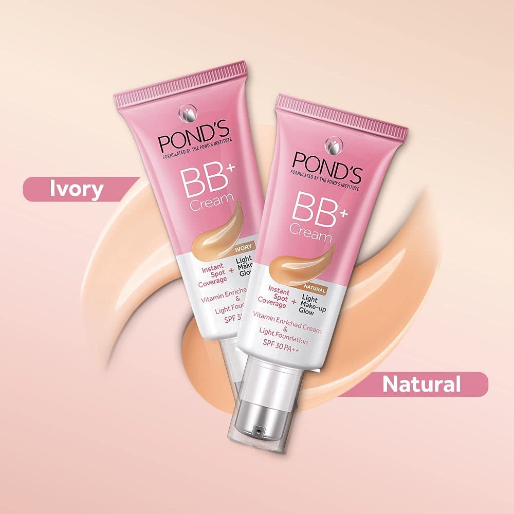 POND'S BB+ Cream, Instant Spot Coverage + Light Make-up Glow, Natural 30g thumbnail