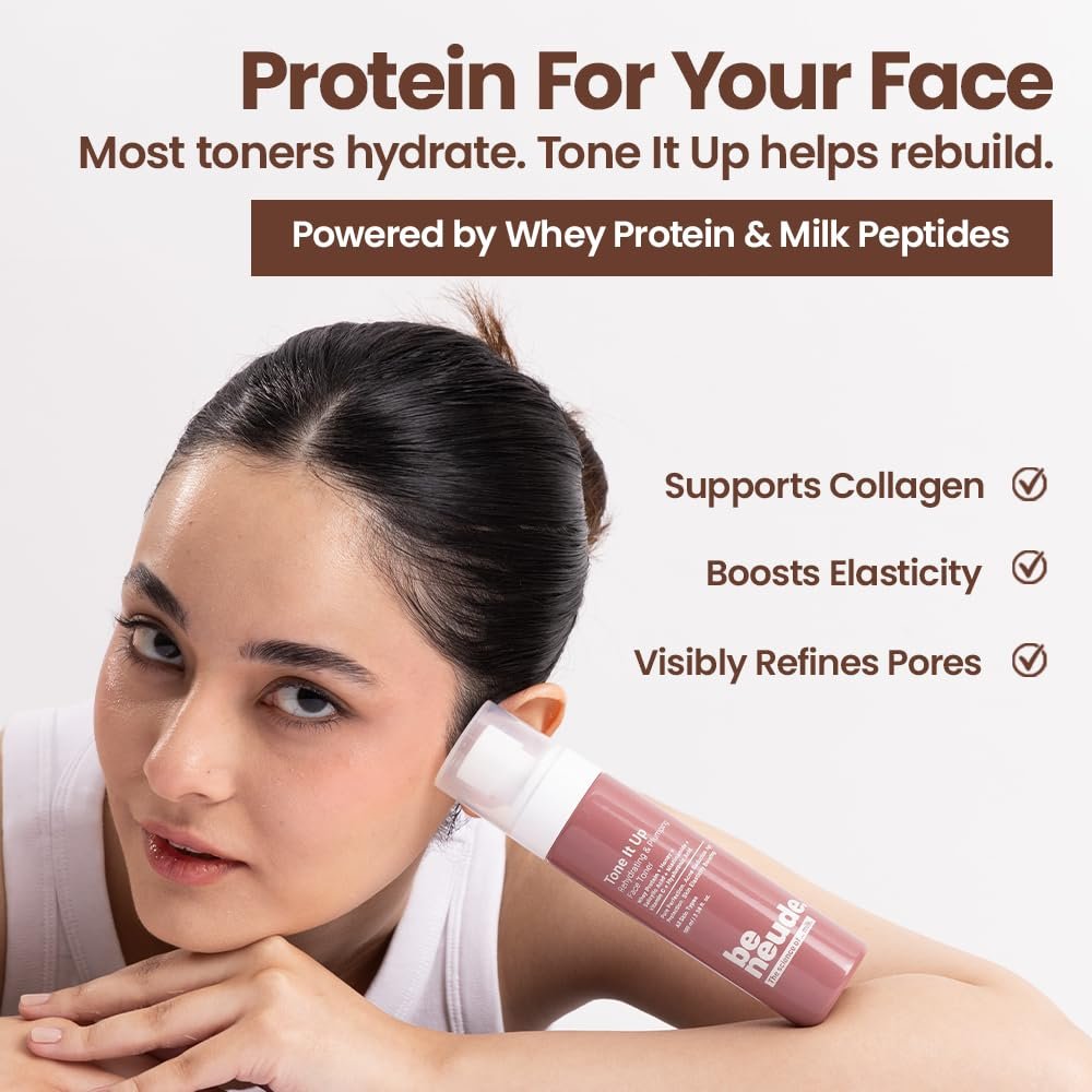 Be Neude Niacinamide Face Toner - 100 ml with Whey Protein Milk Peptides and 2% Salicylic Acid for Oil and Acne Prone Skin, Hydrating, Fades, Blemishes, Brightens and Tightens Pores thumbnail