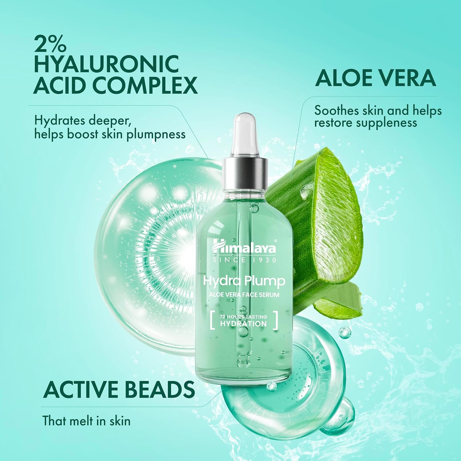 Himalaya Hydra Plump Aloe Vera Face Serum 15 ml | with 2% Hyaluronic Acid & Aloe Vera | thumbnail