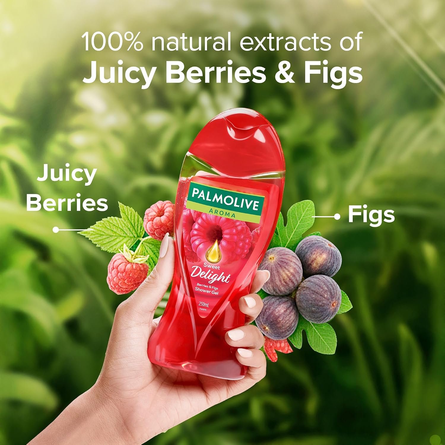 Palmolive Juicy Berries & Figs Aroma Sweet Delight Body Wash | Mood boosting fragrance | Nourishing | For naturally bright skin | No paraben & silicone, pH balanced, Body Wash 250ml thumbnail