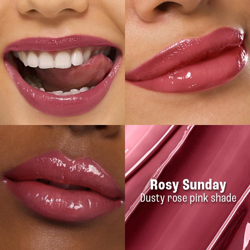 Lakme 9to5 Hya Beach Edit Lip Gloss Stain -2 Rosy Sunday, Long Lasting Stain, For Soft and Nourished Lips, with Linoleic Acid & Hyaluronic Acid, SPF 15, Non-Sticky and Lightweight, 10 ml thumbnail