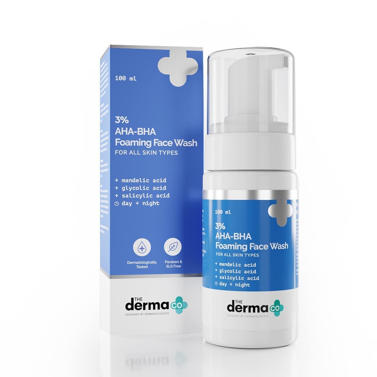 The Derma Co 3% AHA+BHA Foaming Daily Face Wash -100 ml | Controls Acne | Gently Exfoliates thumbnail