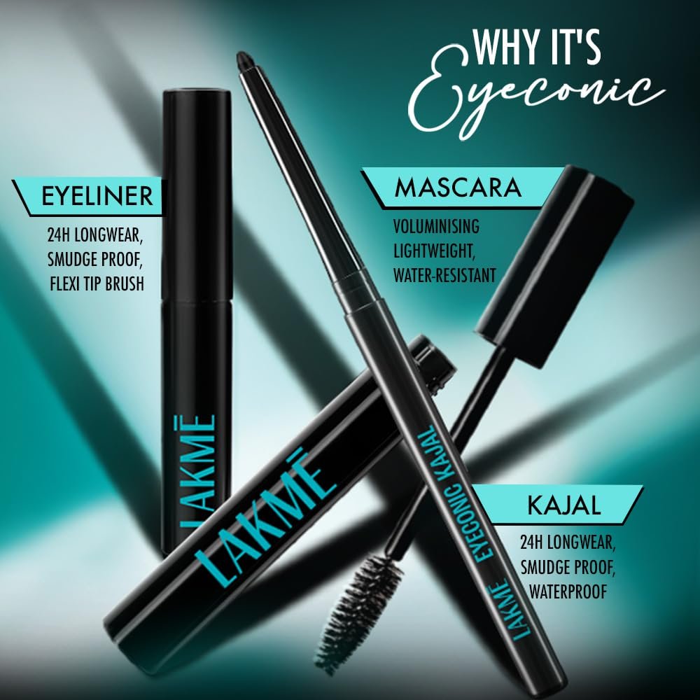 Lakme Eyeconic Regime Kit- Kajal | Mascara| Eyeliner 13.35 ml thumbnail