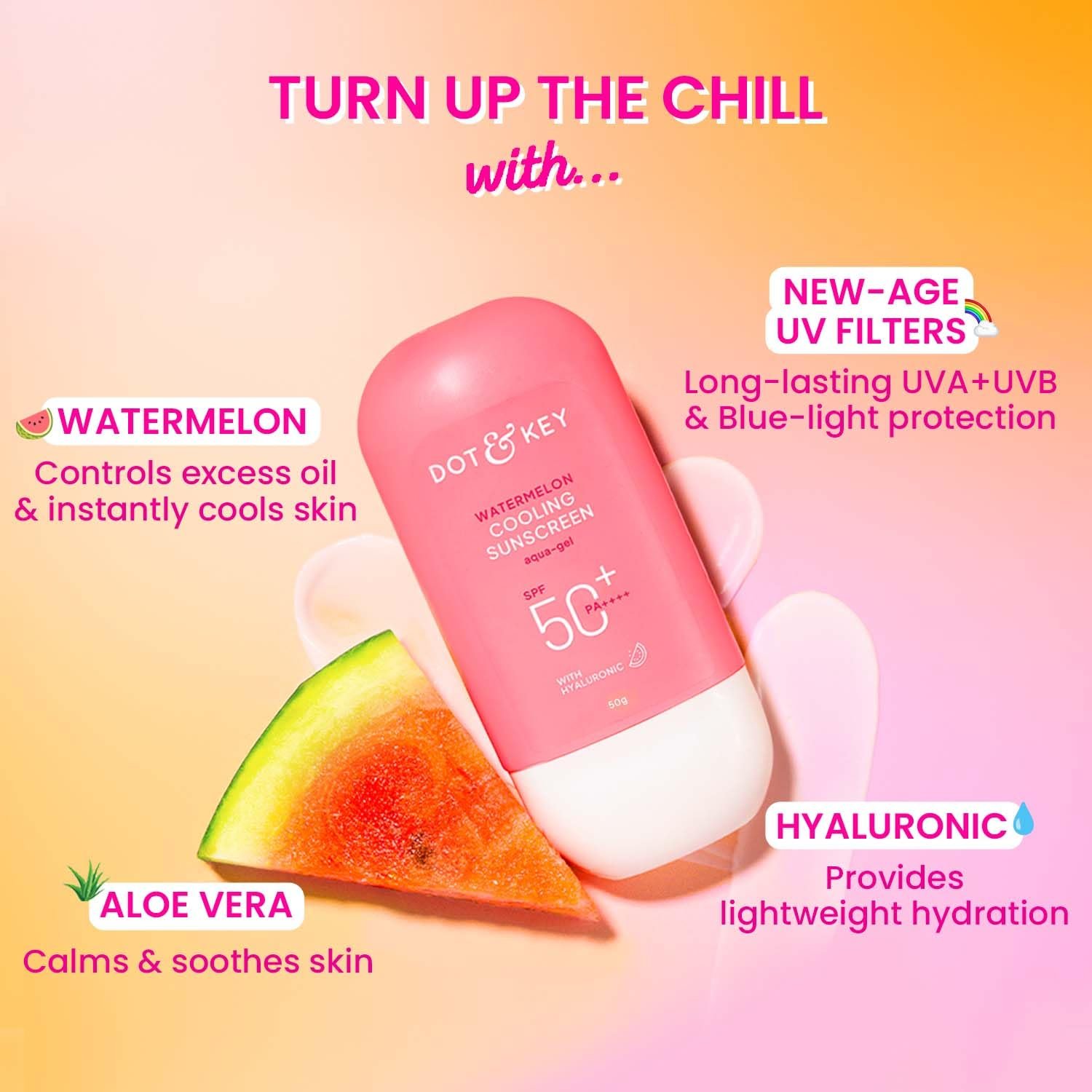 Dot & Key Watermelon Cooling Sunscreen, In-Vivo Tested SPF 50+ PA++++ 50g thumbnail