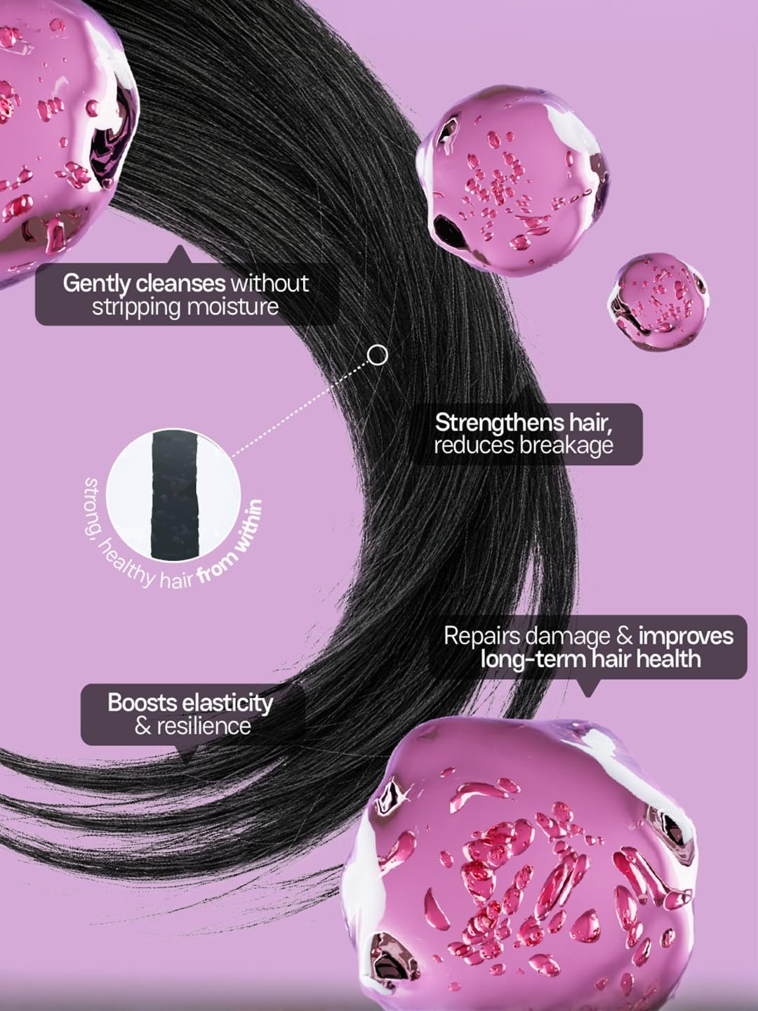 Moxie Beauty Hyaluronic Acid Repair Shampoo 200 ml Sulphate-Free Shampoo | Sodium Hyaluronate, Bio-Peptides & Marine Antioxidants | Hydrates & Helps Reduce Frizz thumbnail