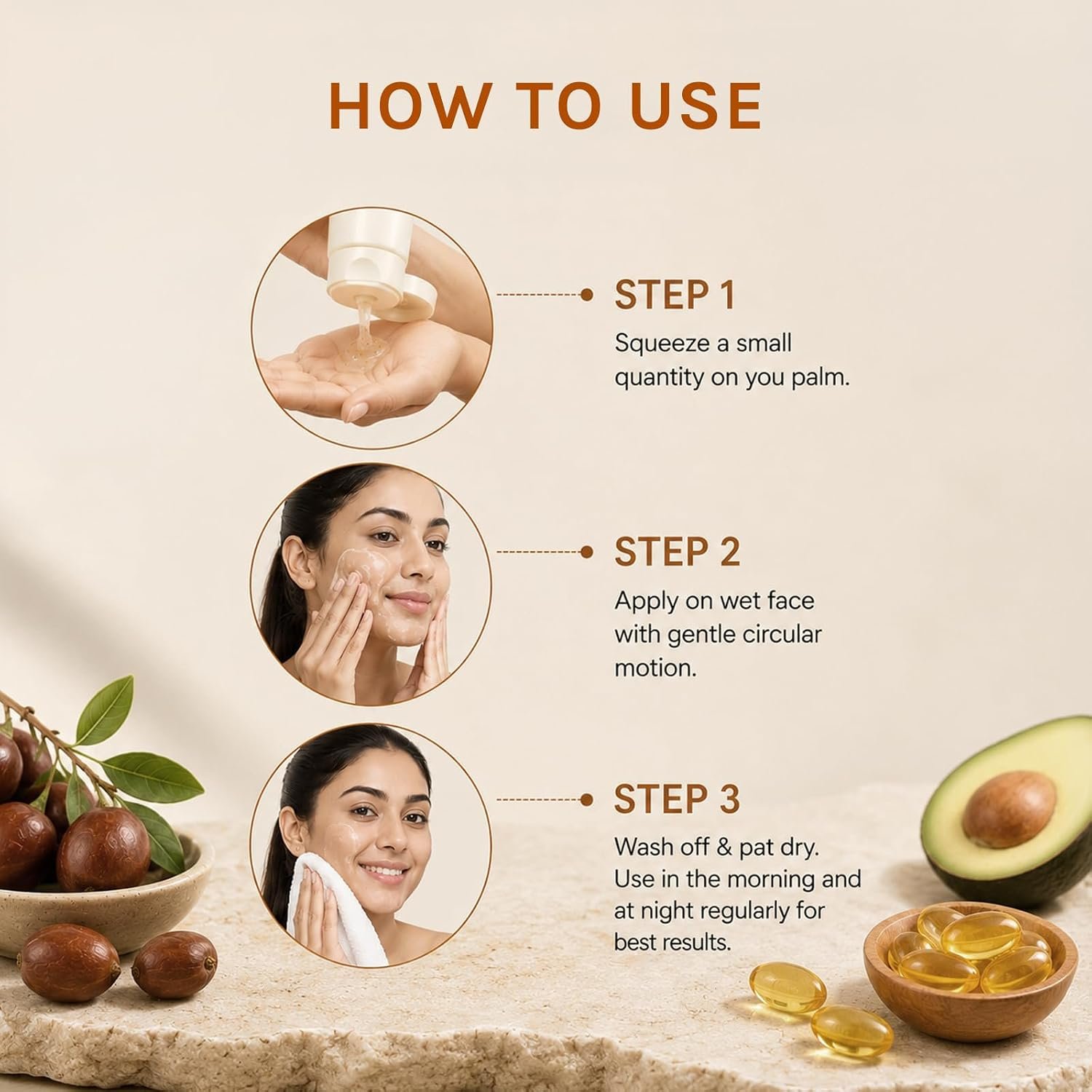 Lotus Herbals Jojoba Face Wash, Active Milli Capsules, 120g thumbnail