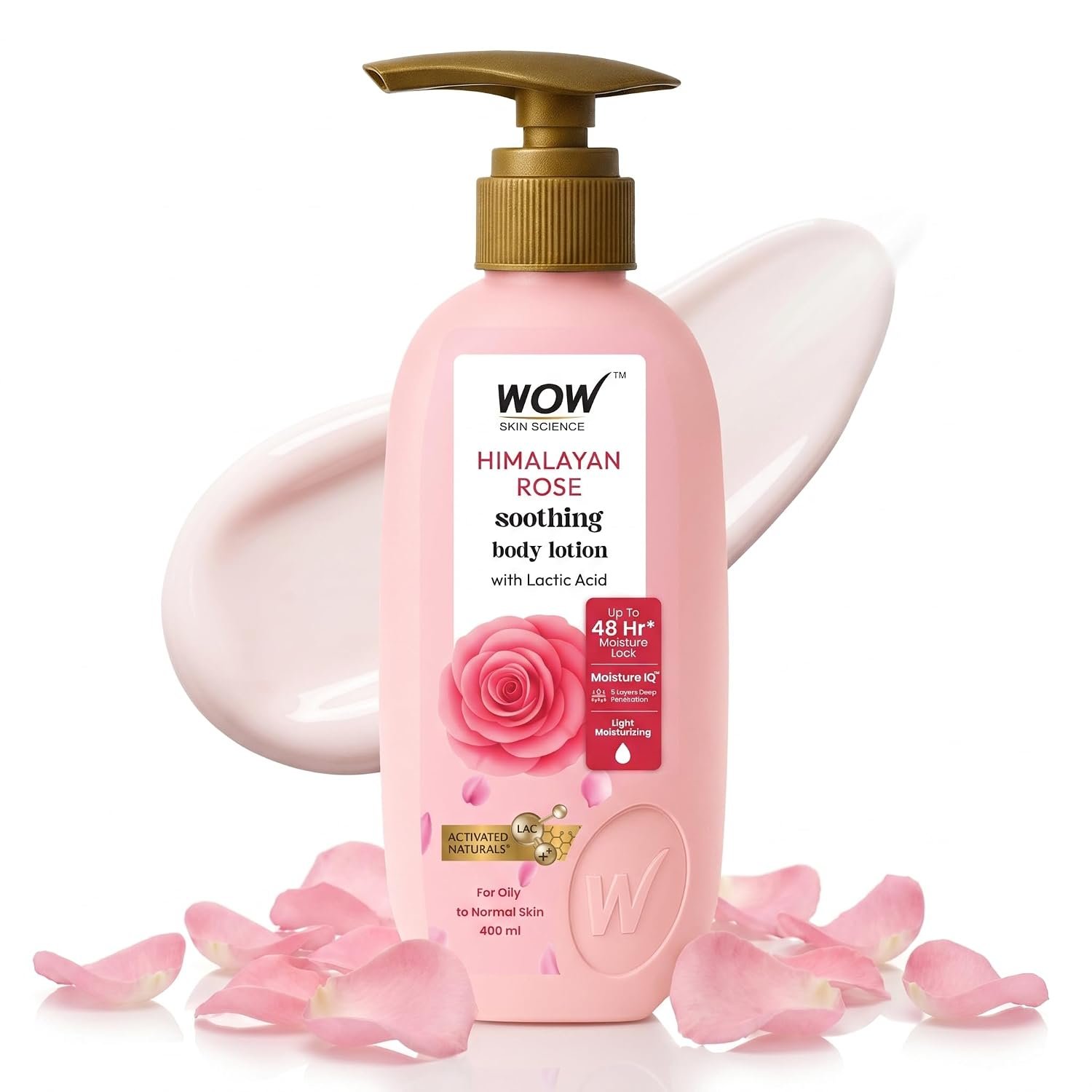 WOW Skin Science Himalayan Rose Body Lotion For Light Hydration - Normal To Oily Skin - with Rose Water, Beetroot Extract - 400mL thumbnail