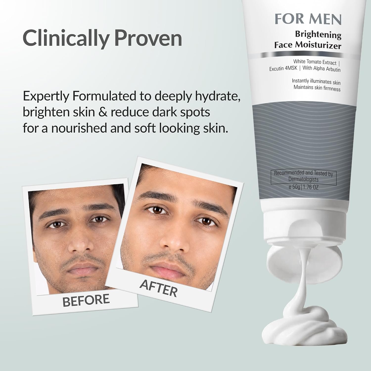 Fixderma Brightening Face Moisturizer for Men | Helps Reduce & Even Skin Tone | Hydrating Moisturizer for Bright, Smooth & Healthy-Looking Skin | 50g thumbnail
