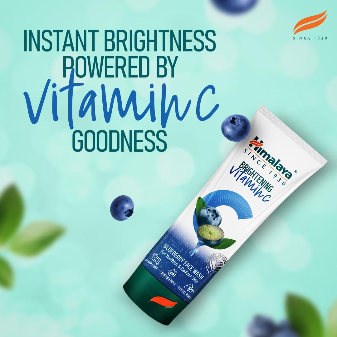 Himalaya Brightening Vitamin C Blueberry Face Wash | Vitamin C, Blueberry & Niacinamide | Brightness for Youthful Radiant Skin |  50ml thumbnail
