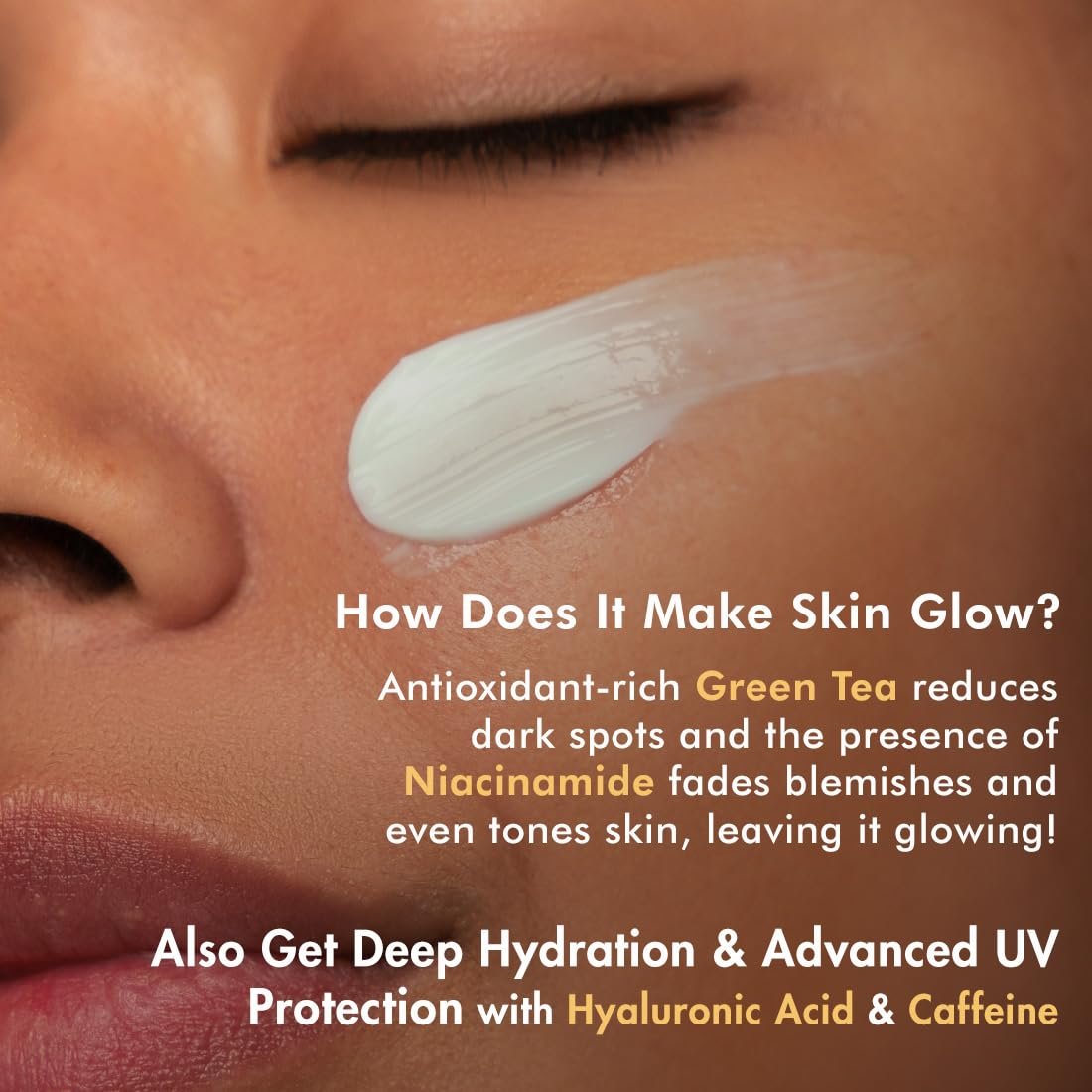 mCaffeine Niacinamide and Hyaluronic Acid Sunscreen SPF 50++ for Oily Skin | Mattifying, Zero White Care, Water Resistant & Non Sticky Sunscreen for Women & Men | - 50ml thumbnail
