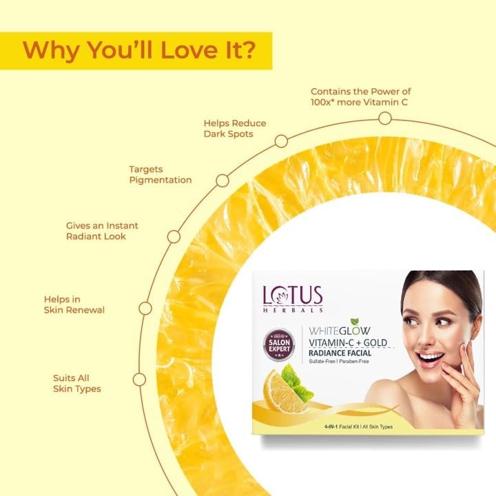 Lotus Herbals WhiteGlow Vitamin-C Single Facial Kit, 57g thumbnail