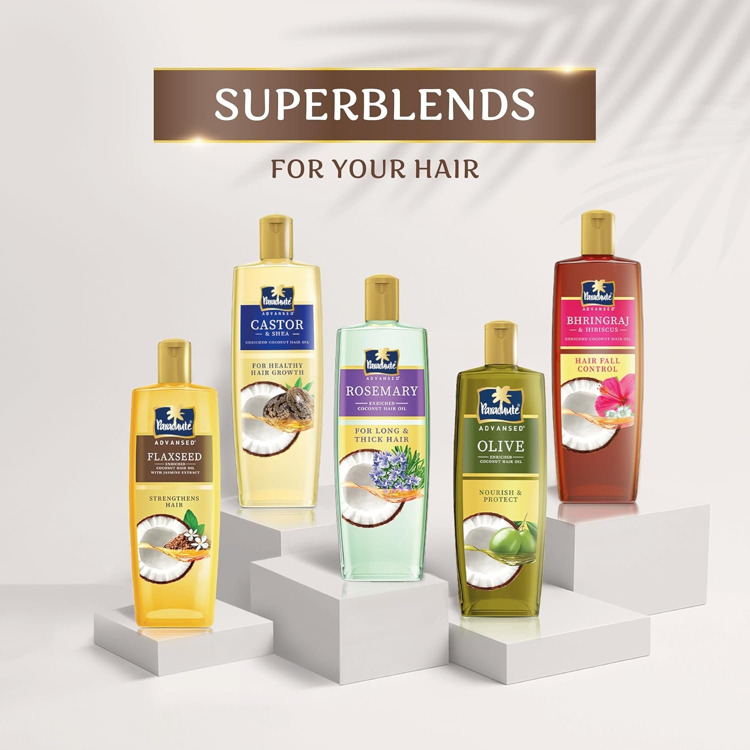 Parachute Advansed Flaxseed Enriched Coconut Hair Oil for Stronger, Smoother Hair | Up to 10x Less Breakage| 2x Softer Hair | Deep Nourishment with Jasmine Extract, 300ml thumbnail