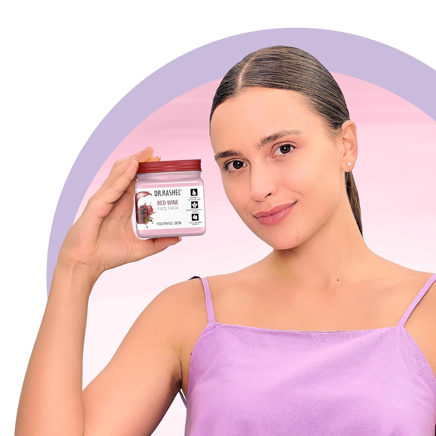 DR.RASHEL Red Wine Scrub | Natural Exfoliating Face & Body Scrub | With Antioxidants | For Youthful Glow | Paraben-Free | Anti-Aging Formula | 380 ml thumbnail