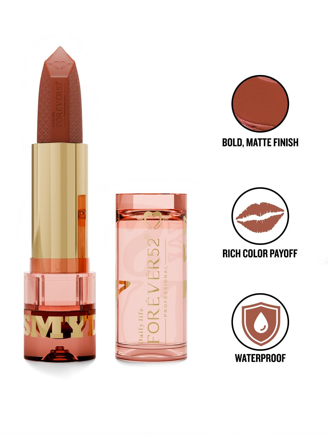 Daily Life Forever52 It's My Day Lipstick | Creamy Matte Lipstick for Bold, Long-Lasting Color | Highly Pigmented, Hydrating & Nourishing Formula (Chill Day, 3.5g) thumbnail