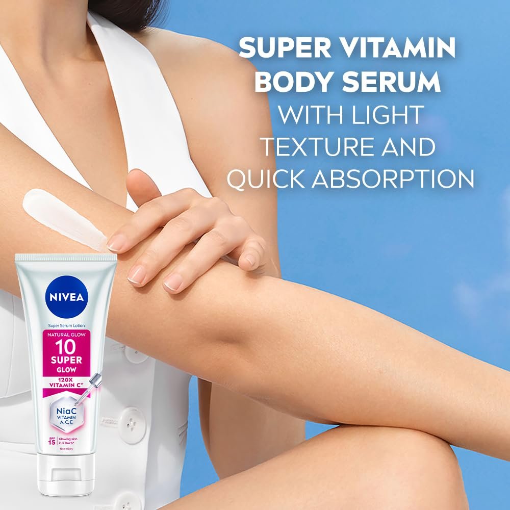 NIVEA Super 10 Glow Body Serum Lotion 170ml | 120X Vitamin C Niacinamide Body Lotion SPF15 Daily Sunscreen thumbnail