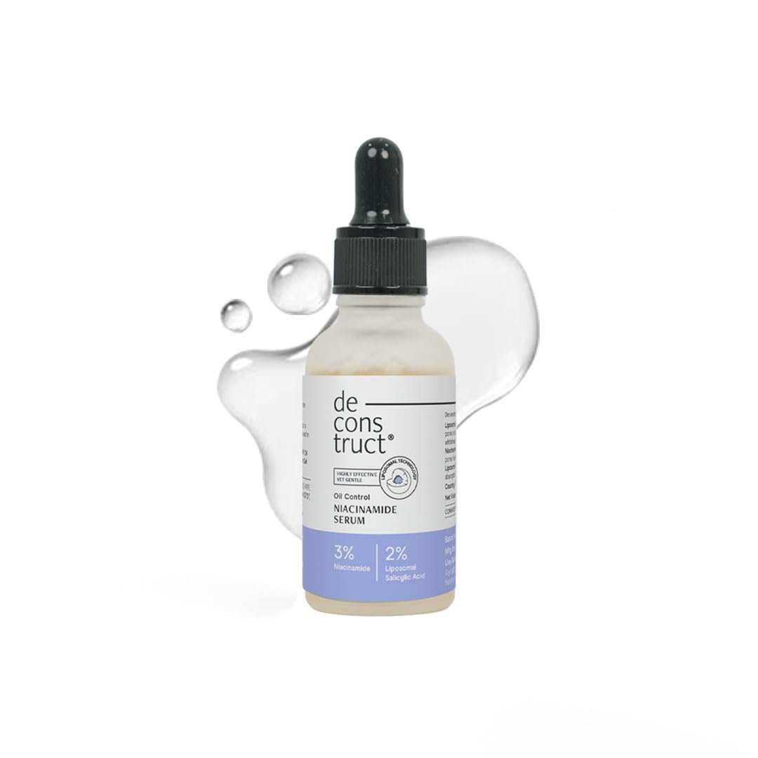 Deconstruct Oil Control 3% Niacinamide & 2% Salicylic Acid Serum with Liposomal Technology For Anti Acne,Open Pores & Blackheads | Controls Oil |For Oily & Acne-Prone Skin |