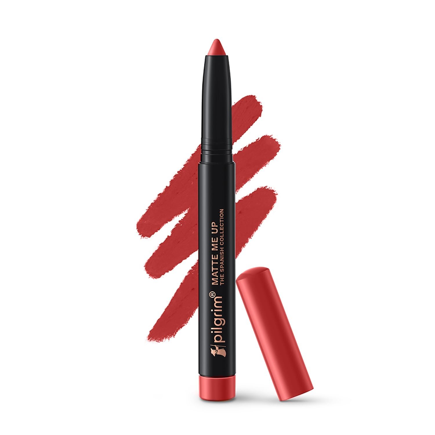 Pilgrim Long Lasting Crayon Lipstick | Intense Matte Finish | Waterproof & Lightweight | Highly Pigmented & Enriched With Ceramides & Mango Seed Oil (Rose Play-12) thumbnail