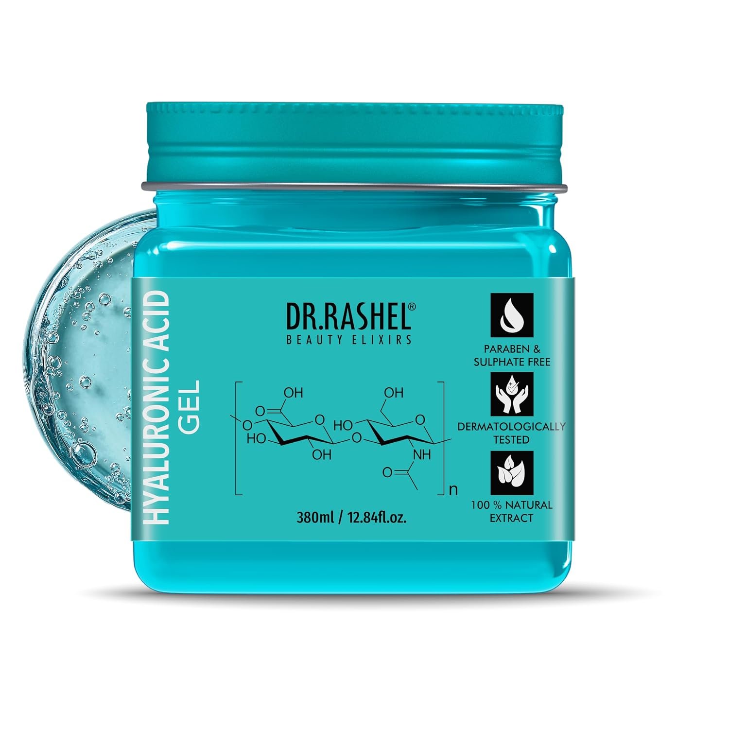 DR.RASHEL Beauty Elixirs Hyaluronic Acid Gel Moisturizer Non-Sticky Daily Face Gel Revitalizes & Hydrates Boosts Skin Elasticity For All Skin Types (380ml)