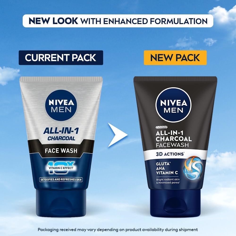 NIVEA MEN All in 1 Charcoal Face Wash 100 g thumbnail