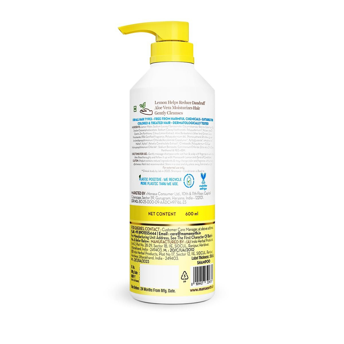 Mamaearth Lemon Anti-Dandruff Shampoo 600ml thumbnail
