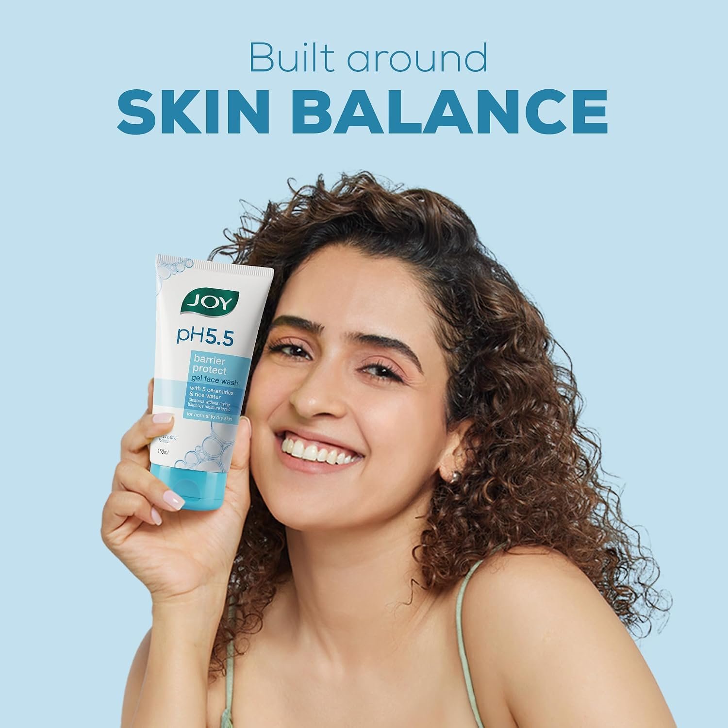 Joy pH 5.5 Hydrating Gel Face Wash with Ceramides and Rice water 150ml | Gently Cleanses and Protects Skin Barrier | Ideal for Sensitive Skin thumbnail