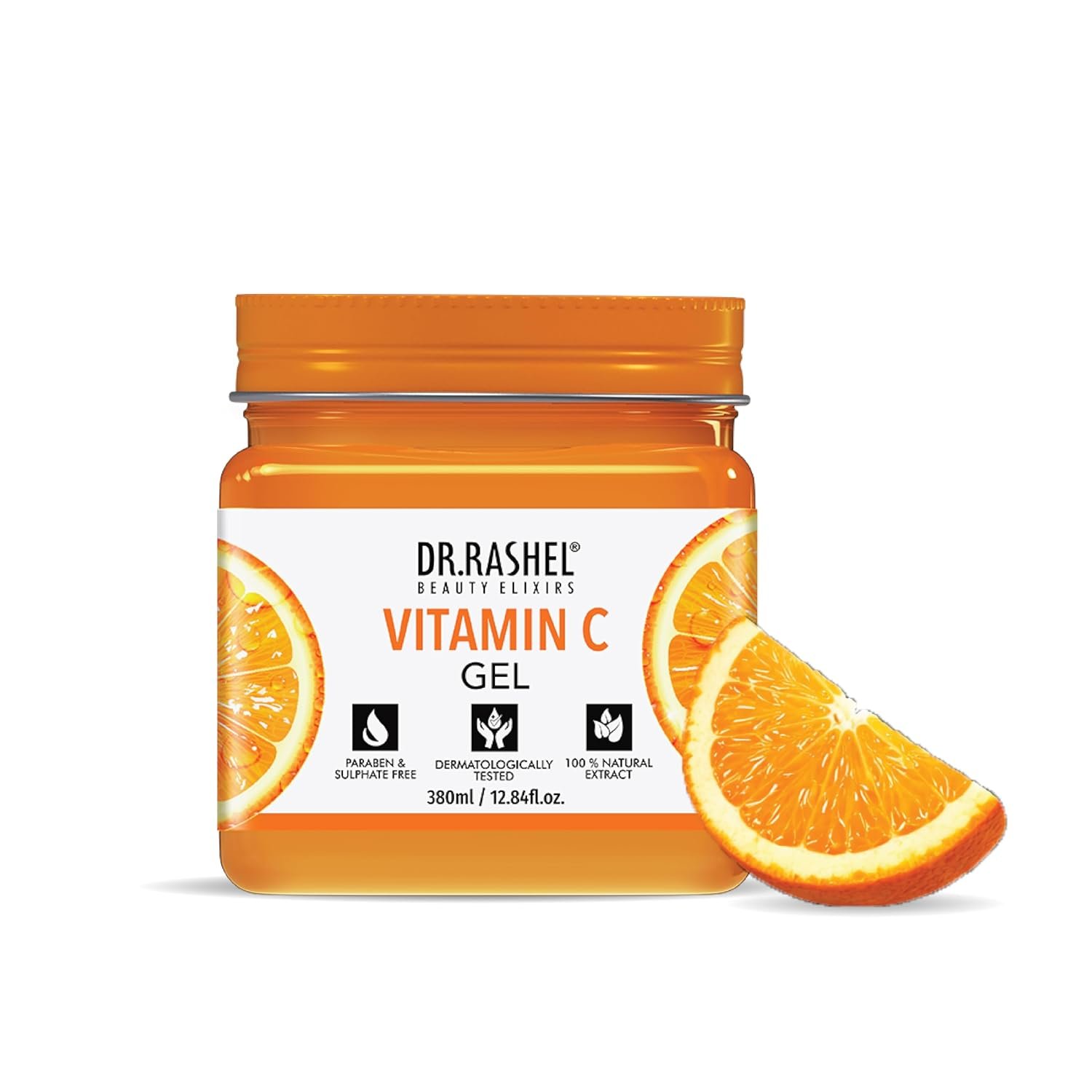 DR.RASHEL Beauty Elixirs Vitamin C Gel, Hydrating & Brightening Face Gel for Glowing Skin, Moisturizing Gel for Even Tone & Smooth Skin, Daily Nourishing Facial Gel, 380ml