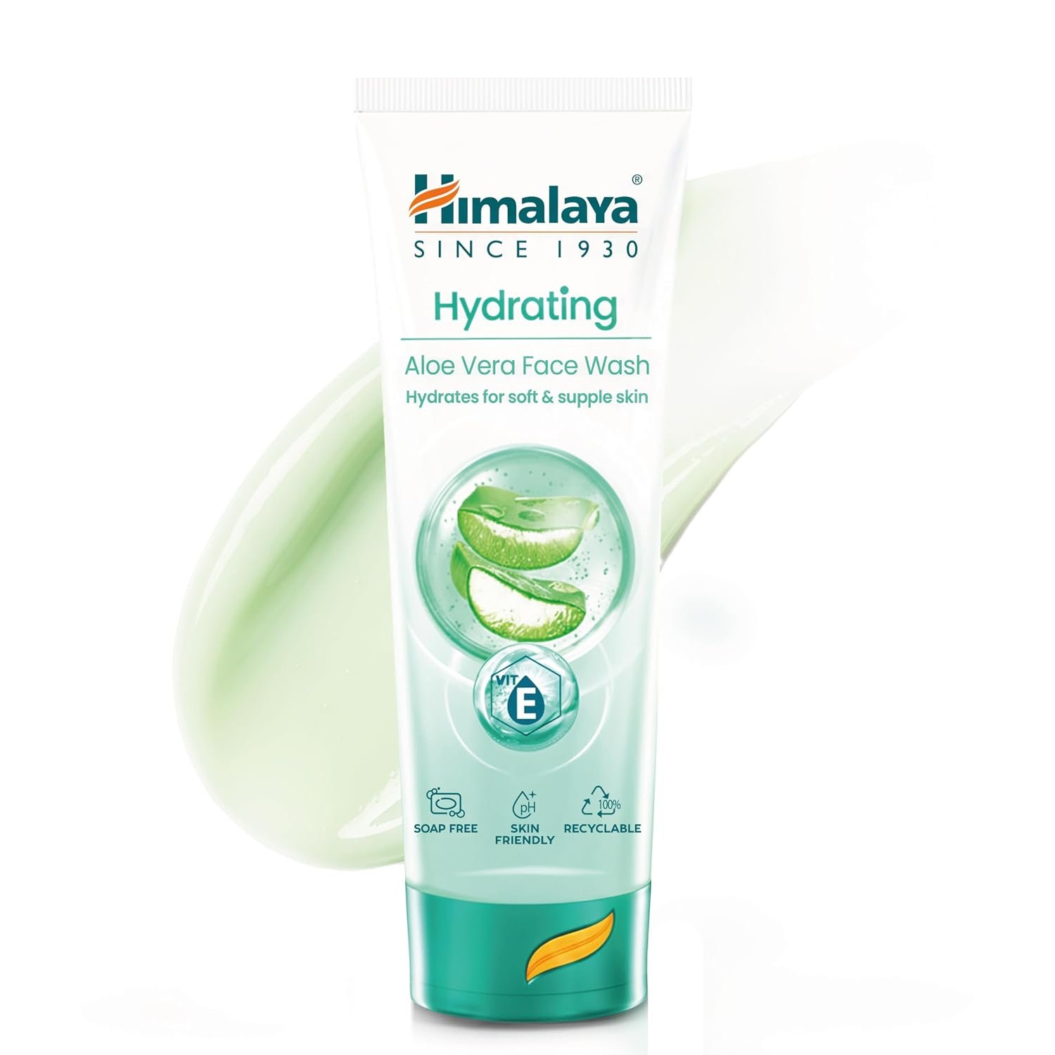 Himalaya Hydrating Aloe Vera Face Wash 100 ml | Aloe Vera & Vitamin E | Creamy Gentle Cleanser for Bouncy & Dewy Skin | Clinically Tested | Paraben Free| For Dry Skin thumbnail