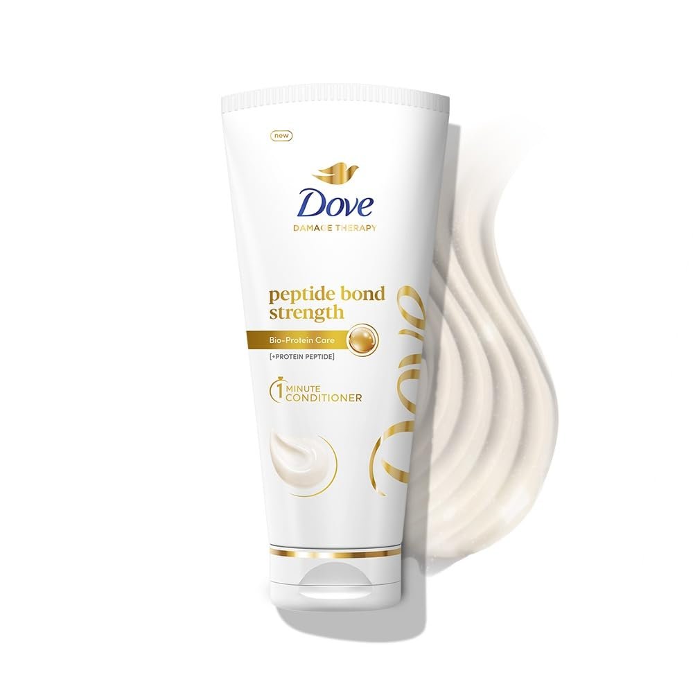 Dove Peptide Bond Strength Conditioner for Dry & Damaged Hair - 175 ml | Enriched with PROTEIN PEPTIDES | Reconstructs broken Bonds for Fortified, Detangled & Smooth Hair