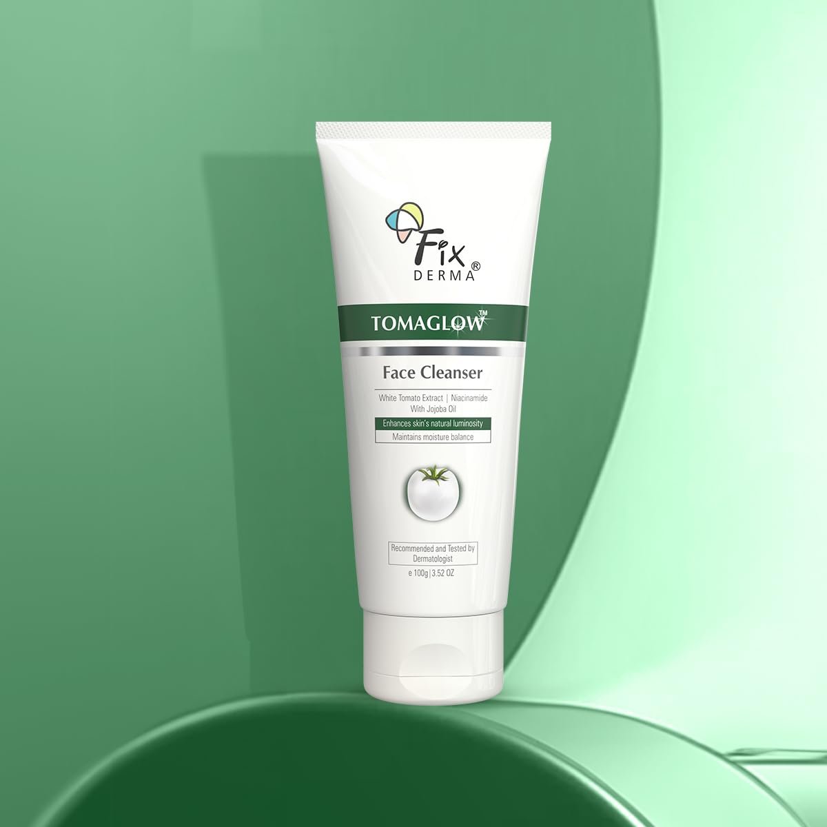 Fixderma Tomaglow Brightening Face Wash | with White Tomato Extract | 4% Niacinamide | Gentle & Hydrating Cleanser | Reduces Pigmentation & Evens Skin Tone | All Skin Type | 100 gm thumbnail