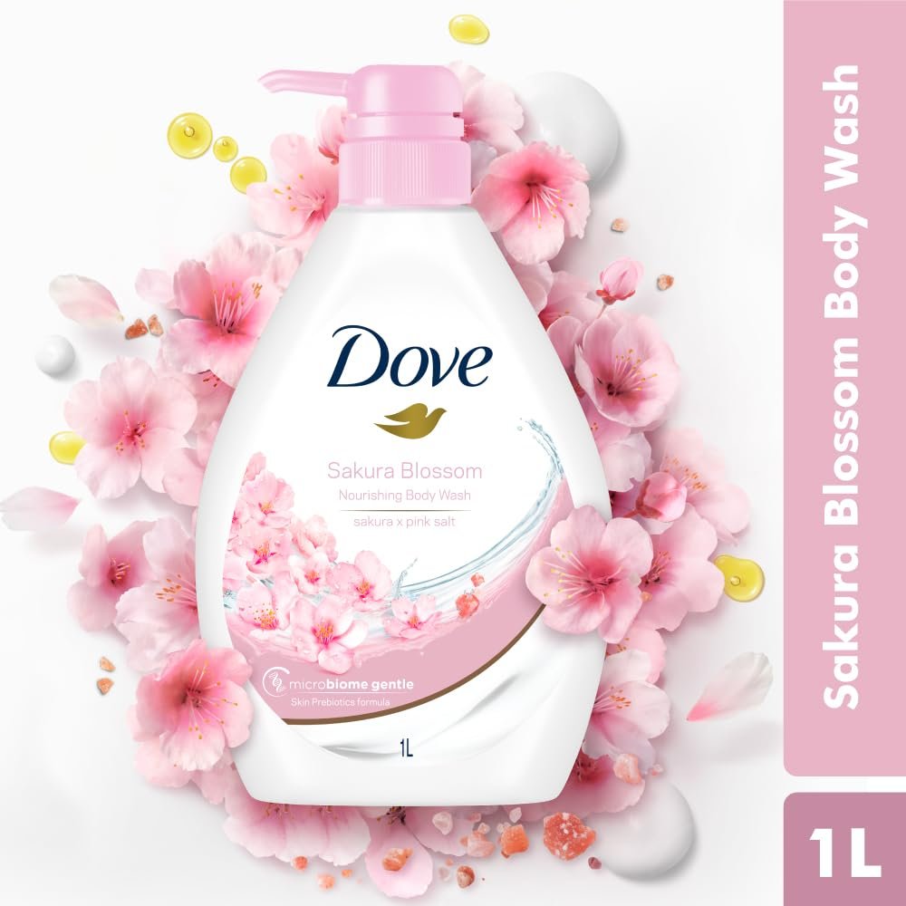 Dove Refreshing Sakura Blossom Body Wash with Himalaya Pink Salt for Replenished Skin, 1L thumbnail