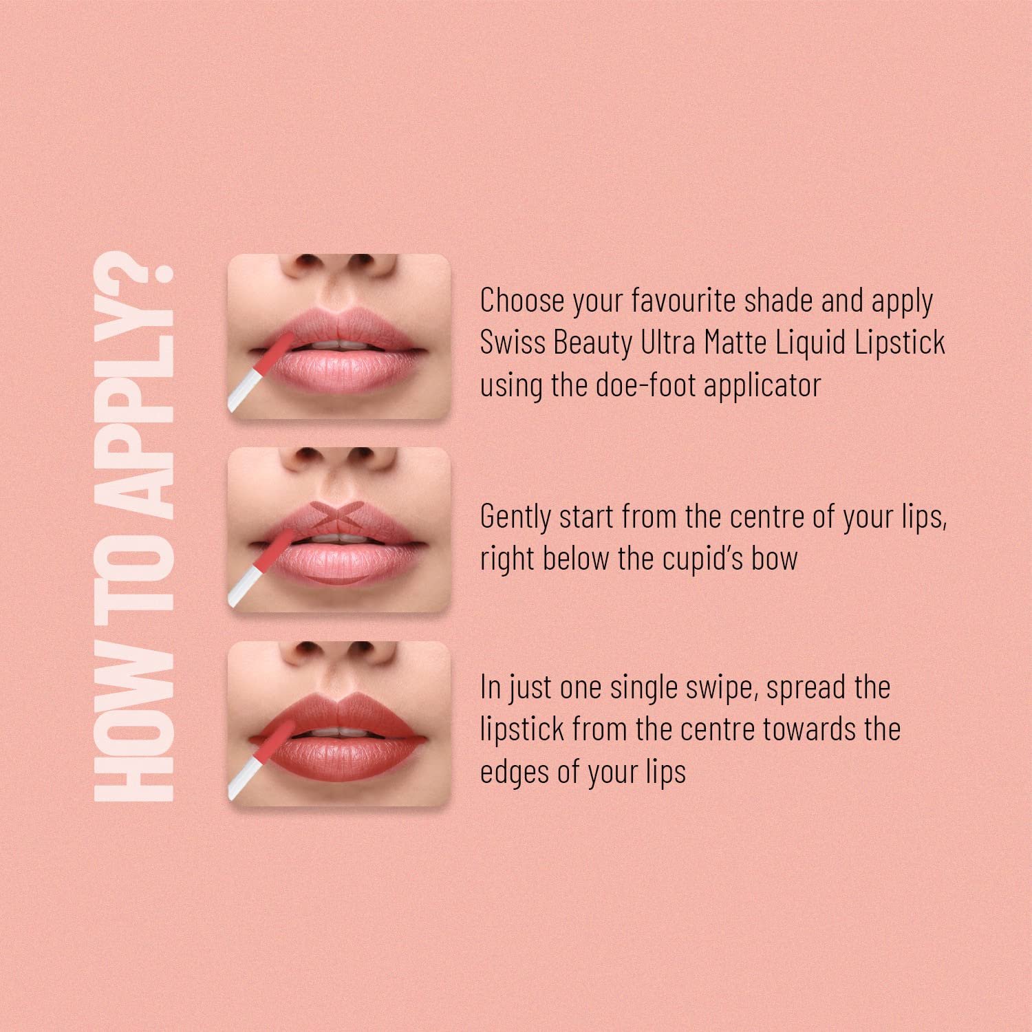 Swiss Beauty Ultra Smooth Matte Lip Liquid Lipstick, Smooth Lip Color, Weightless Finish, Silky Matte Finish, Shade- Real Nude, 6ml thumbnail
