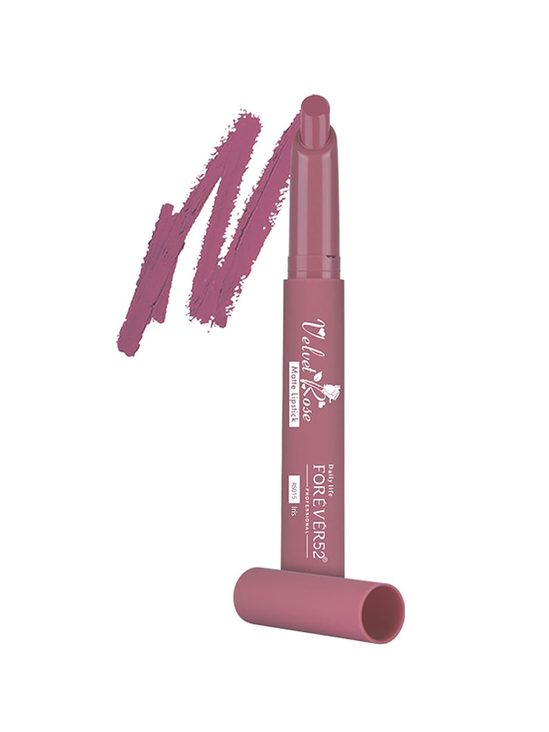 Daily Life Forever52 Velvet Rose Matte Long-Lasting Crayon Lipstick (Enriched With Rose Oil) - Hydrating Bold Lip Color With Silky Finish Look -Iris | Pinks