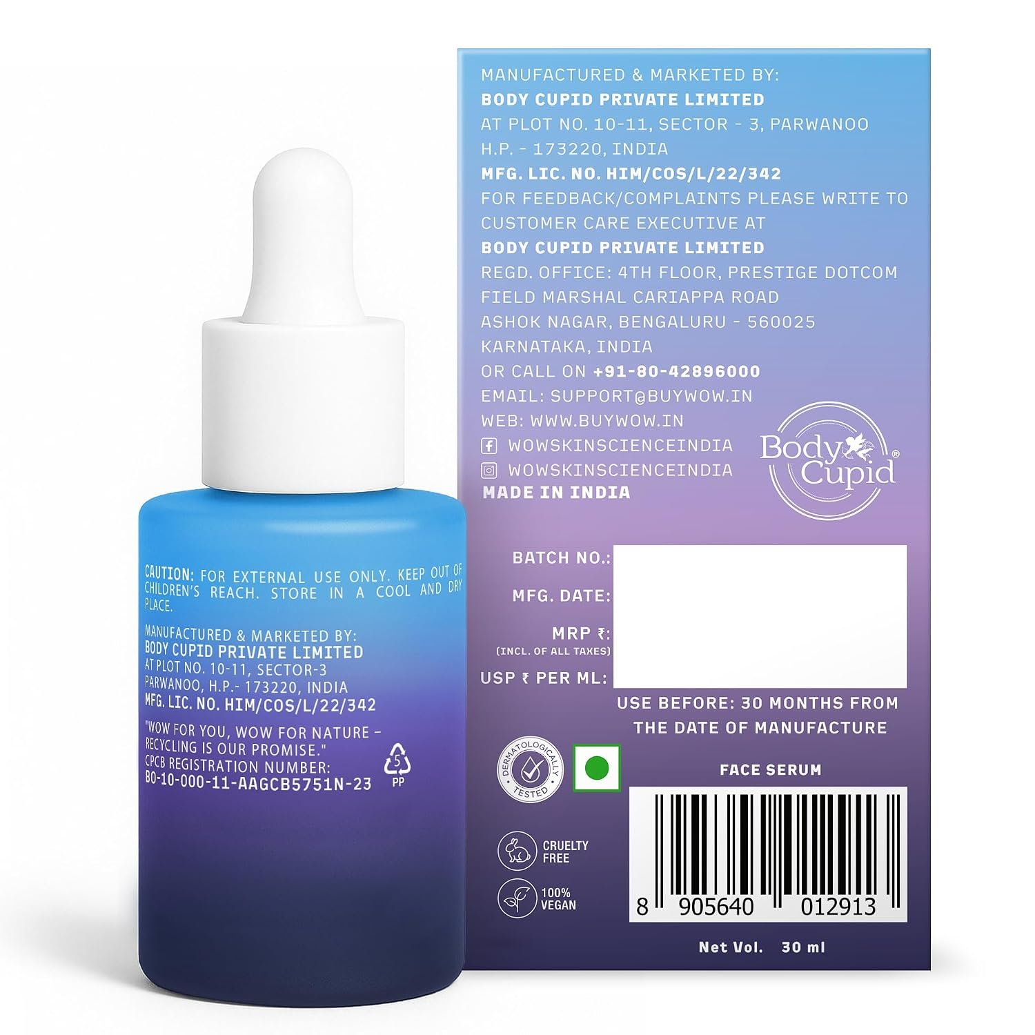 WOW Skin Science 2% Hyaluronic Acid Advanced Face Serum with Beta Glucan & Licorice | Deep Hydration, Plumper Skin & Barrier Support | Lightweight, Fast‑Absorbing | 30ml thumbnail