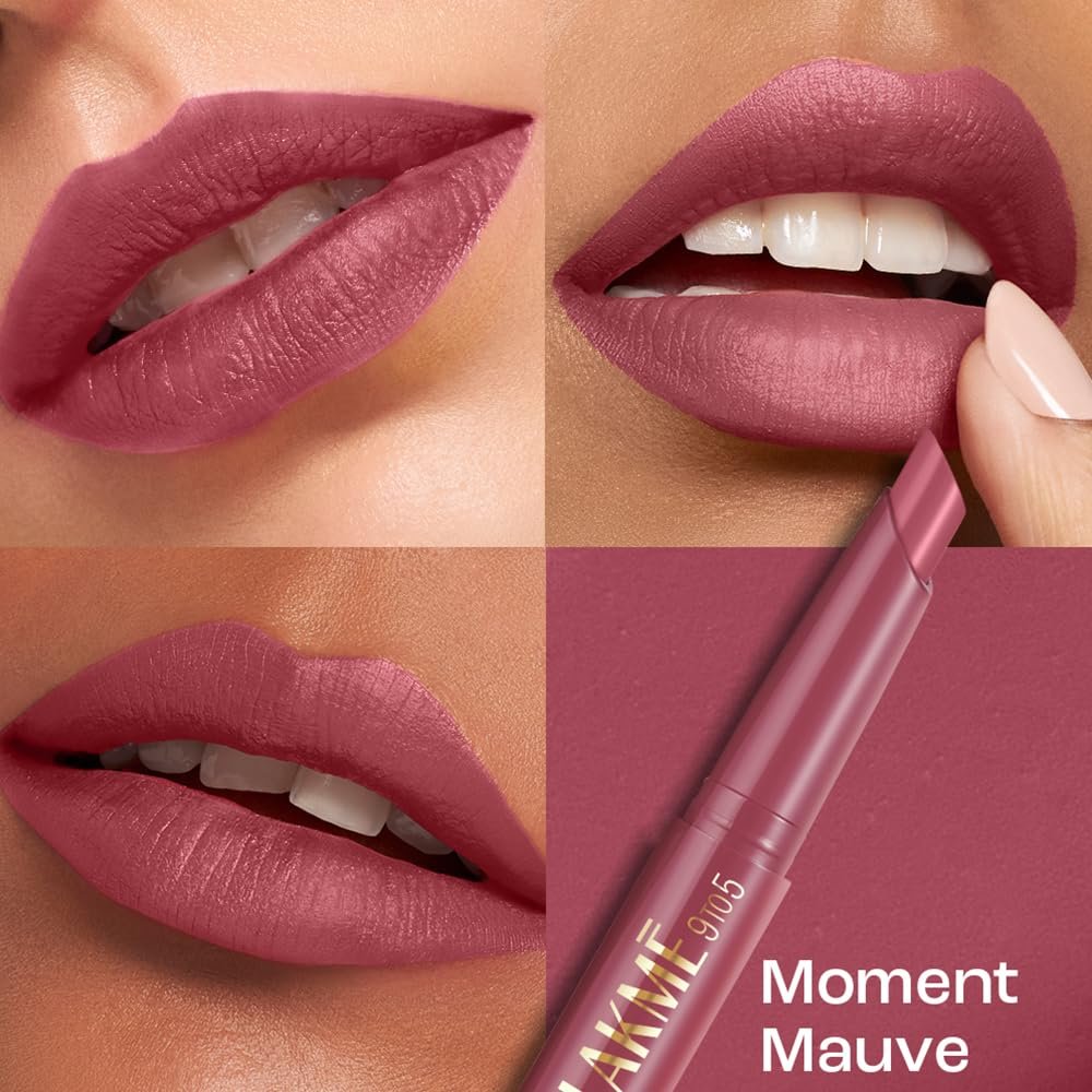 Lakme 9 to 5 Forever Matte Lip Crayon, Moment Mauve, 1.1g, for Smooth and Supple Lips, with Vitamin C, Matte Finish, 8 Hr Hydration, Long Lasting all day comfort, Retractable Crayon thumbnail