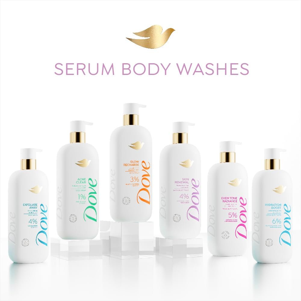 Dove Skin Renewal Serum Body Wash | 4% Restoring Serum with Retinol | Promotes firmer, supple skin | Paraben & SLS free | 300 ml thumbnail