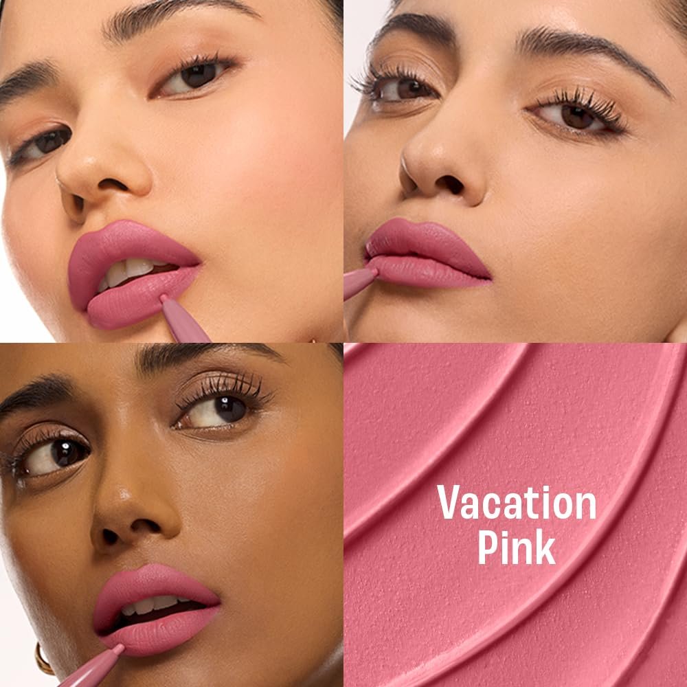 Lakme 9to5 Hya Beach Edit, Lipstick + Liner Duo, Vacay Pink, Infused with Hyaluronic Acid, Vitamin E, Jojoba Oil, Comfortable Matte Finish, SPF Powered, Hydrating Lipstick, 2+0.2 g thumbnail