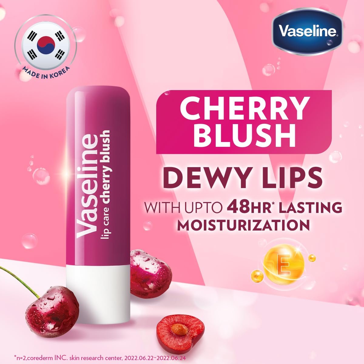 Vaseline Lip Care | Cherry Blush Tinted Lip Balm Stick | up to 48Hr moisturization | with petroleum jelly & Vitamin E | made in South Korea | 4.8g thumbnail