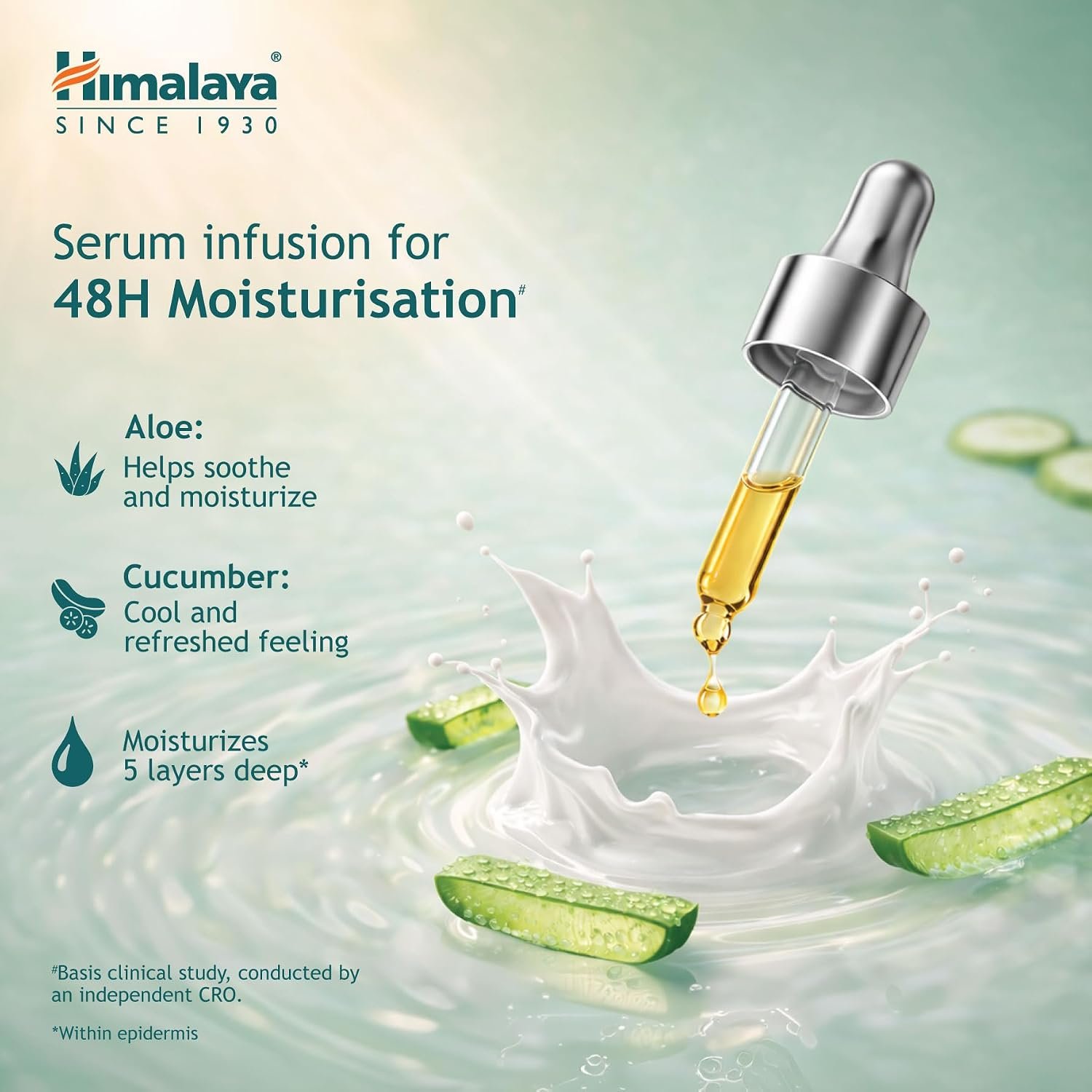 Himalaya Aloe & Cucumber Refreshing Serum Body Lotion| 400ml| Aloe Vera | Cucumber Extracts| Refreshes & Cools Skin | 48 H Moisturization | pH 5.5 | Moisturizes 5 Layers Deep thumbnail