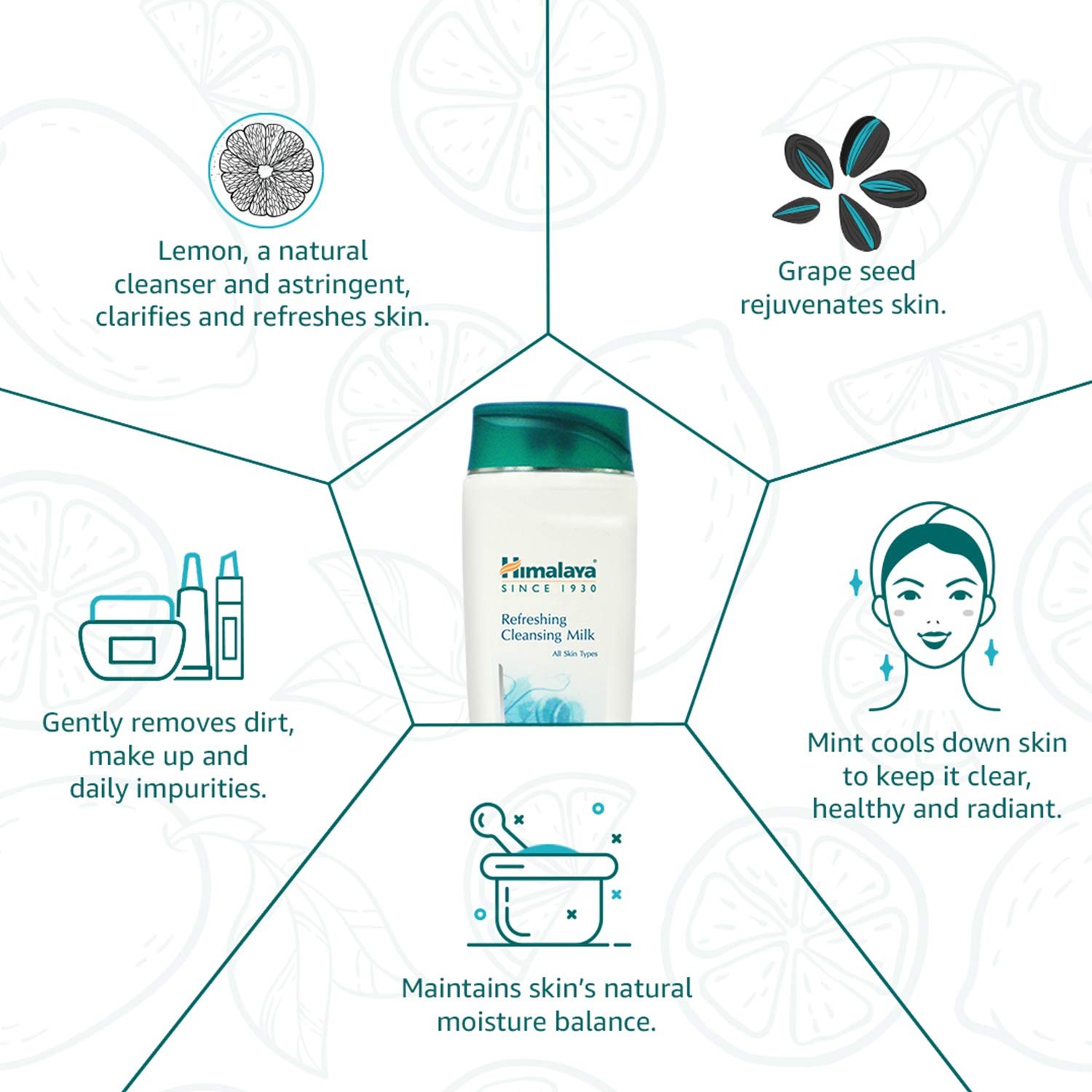 Himalaya Herbals Refreshing Cleansing Milk – Gentle Facial Cleanser & Makeup Remover for Soft, Fresh & Clean Skin, 100ml thumbnail