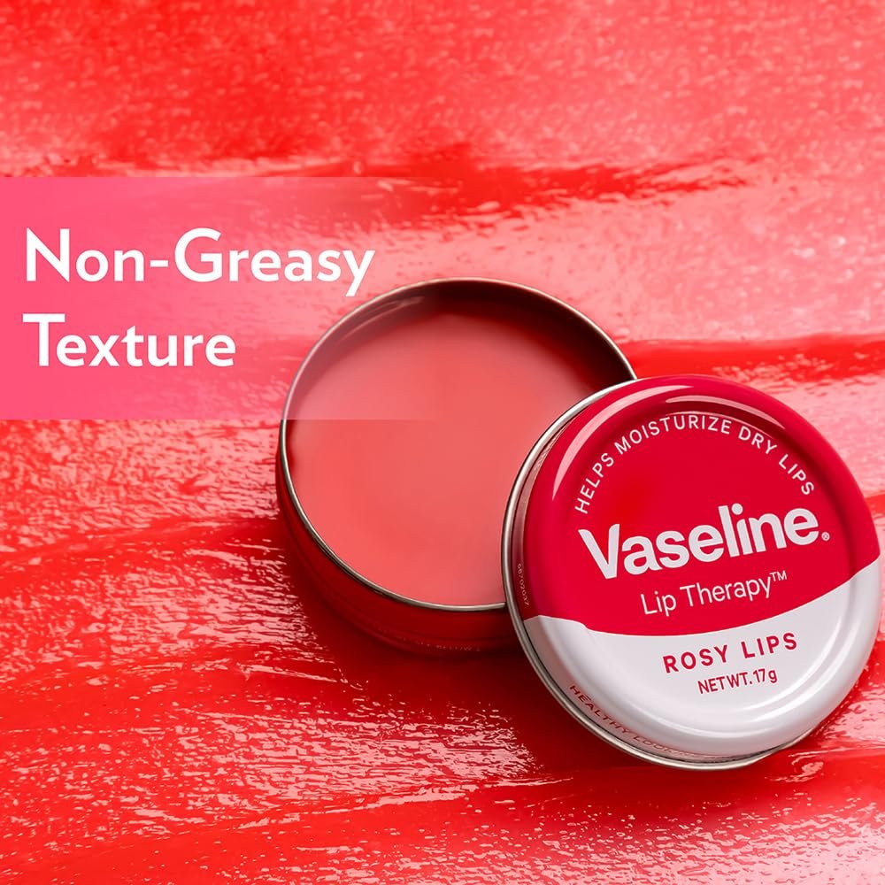 Vaseline Lip Tins Rosy Lips, 17 g | Provides Hydration, Sheer Pink Tint & Glossy Shine thumbnail