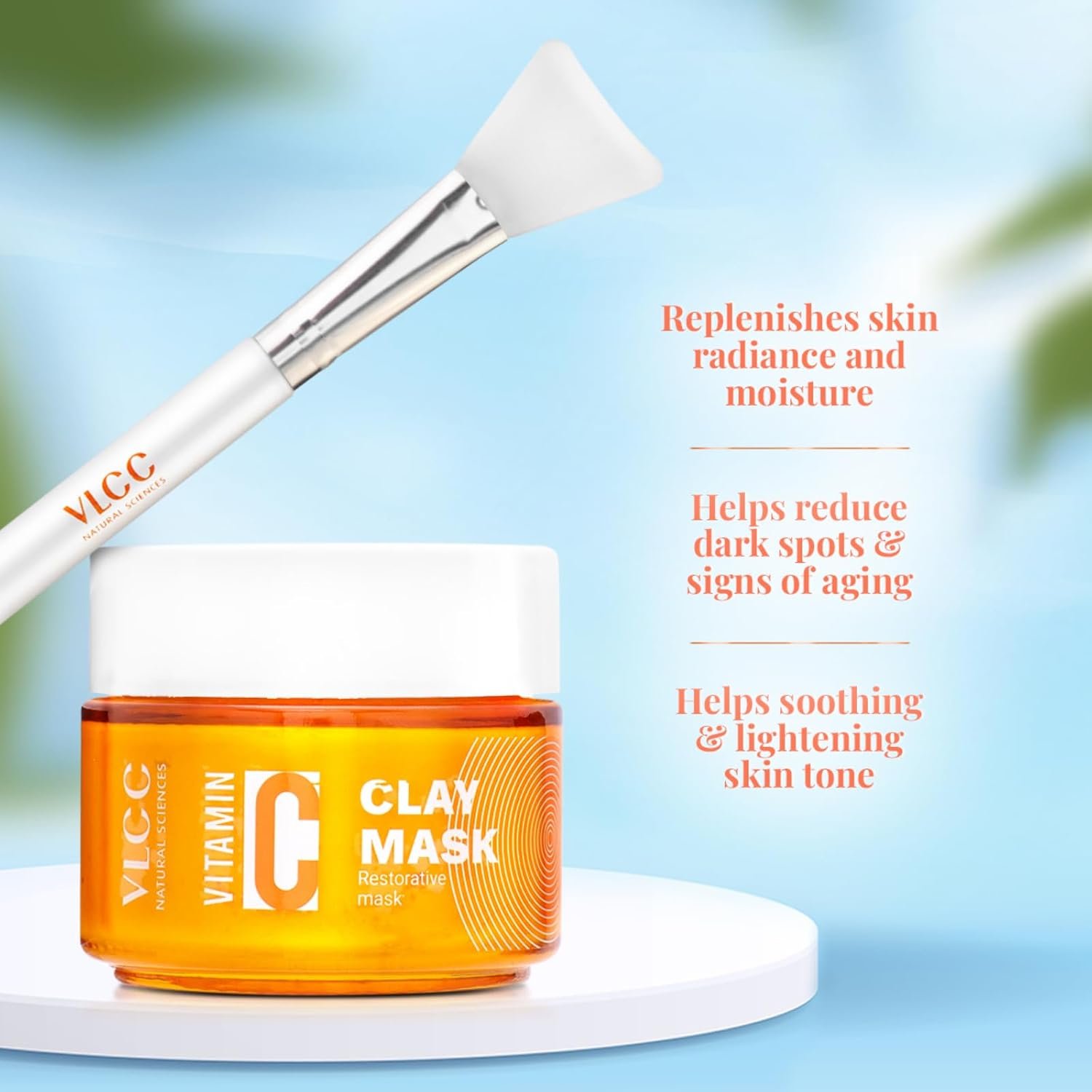 VLCC Vitamin C Clay Mask - 100g | Restorative Clay Mask with Vitamin C & Hyaluronic Acid | Replenishes Skin, Calms Inflammation & Evens Skin Tone thumbnail