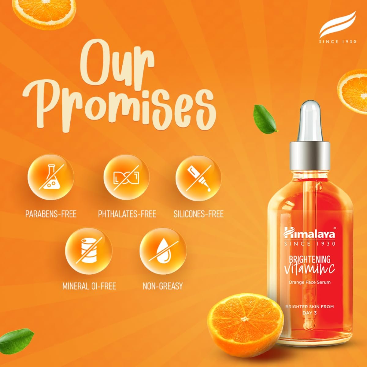 Himalaya Brightening Vitamin C Orange Face Serum, 15 mL | With Vitamin C, Niacinamide & Hyaluronic Acid | Brighter Skin from Day 3 | Dermatologically Tested thumbnail