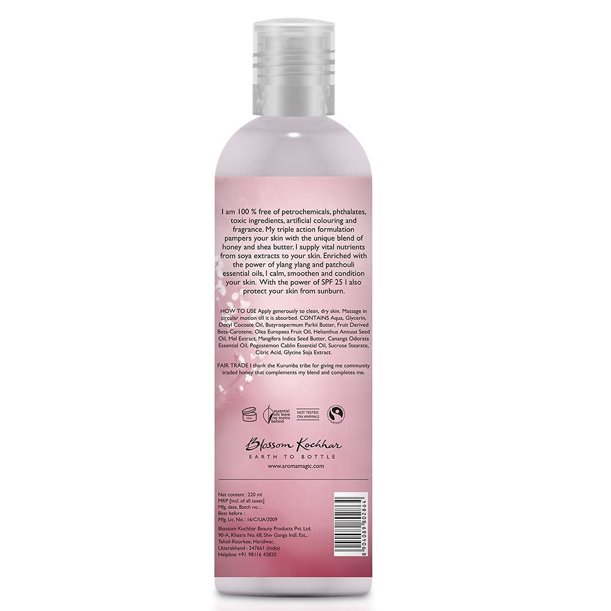 Aroma Magic Honey & Shea Butter Body Lotion| Lock 24H Moisture| soothes & protects sunburn| SPF 25| with beta-carotene, citric acid & soybean extract| Non-greasy| 220 ml thumbnail